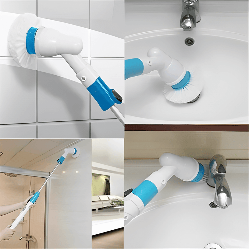 Escova Elétrica Para Lavar Banheiro Sem Fio Giratória Limpa Tudo 360