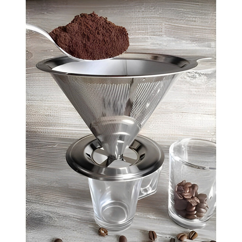 Coador de Café Inox Reutilizável Cozinha Premium Sem Filtro