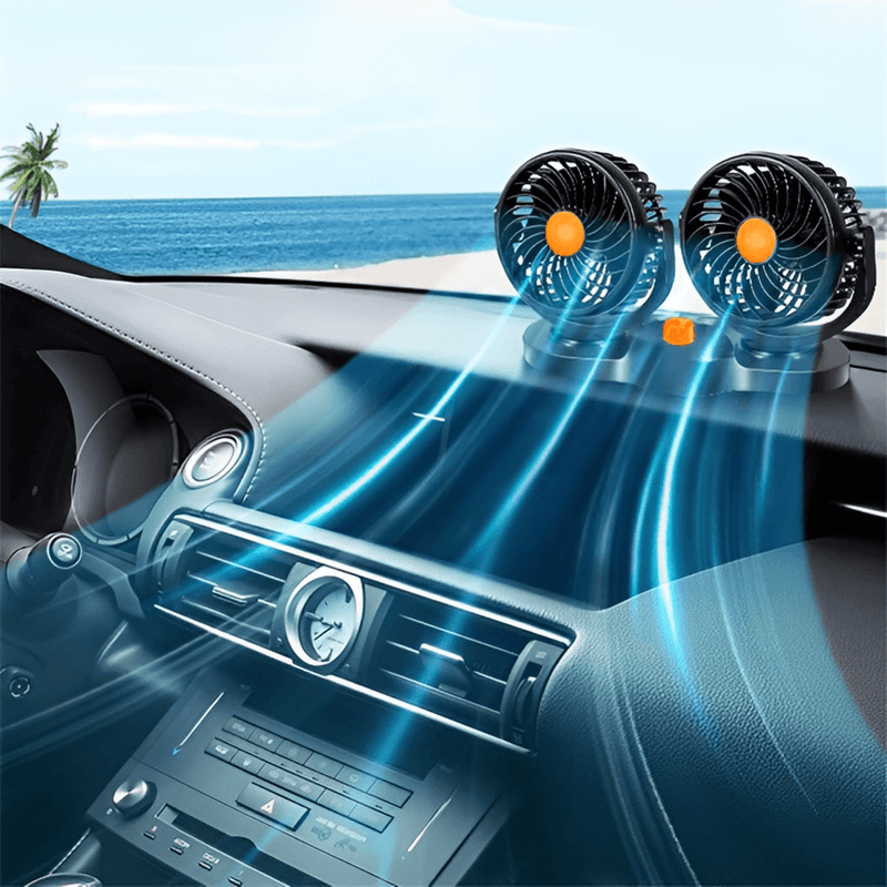 Ventilador Para Caminhão Carro Portátil 12v Ajuste Livre Rotação 360°